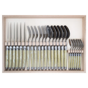 Juego de 24 cubiertos pulido espejo - Imitacion cuerno